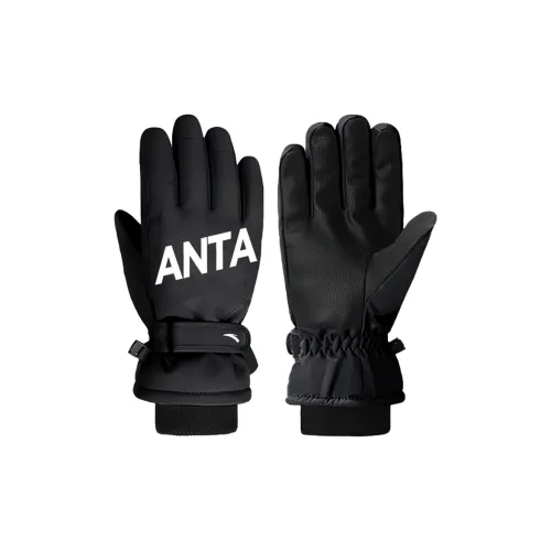 ANTA Полиэстер Эластан Перчатки Унисекс Черный Белый