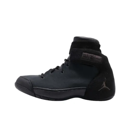 Jordan Melo 1,5 Амортизация Износостойкий Высокий Топ Детские Баскетбольные Кроссовки Черный Темно-Серый