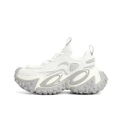 BAIFENHAO Устойчивый к истиранию визуально увеличивает рост MID Топ Толстая подошва Кроссовки Унисекс Flashing Scales