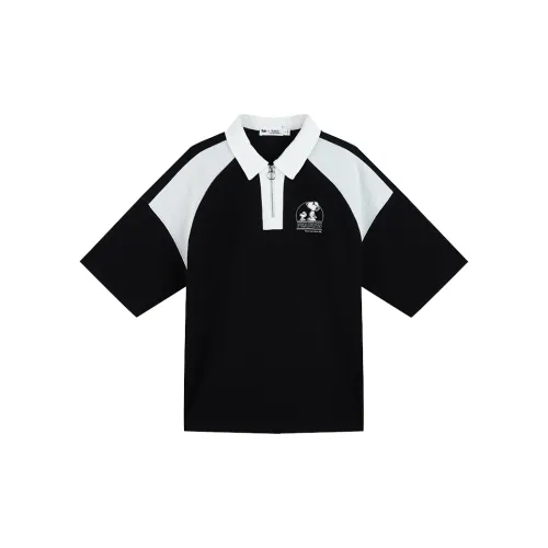 FUN X Snoopy SS24 Поло Унисекс Черный