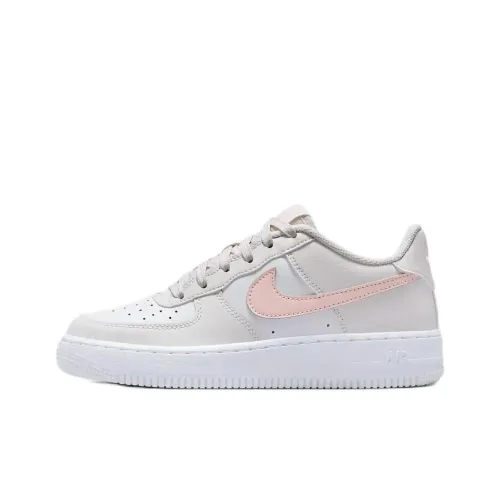 Nike Air FORCE 1 Устойчивый к истиранию Низкий Топ Детские Скейтбординги Серый Белый Розовый