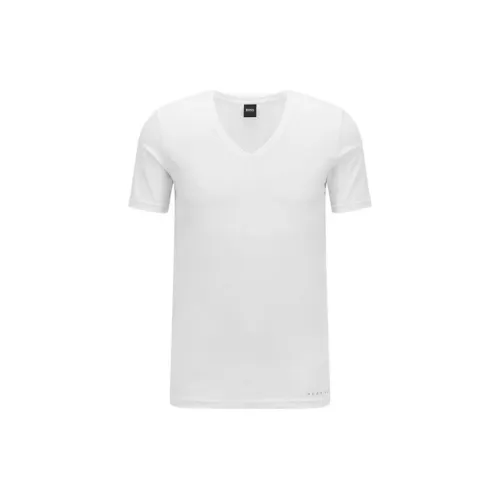 Hugo Boss Белая Мужская T-Рубашка