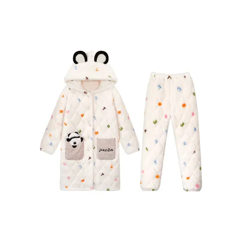 YIROUQING Пижамный комплект женский цвет экрю