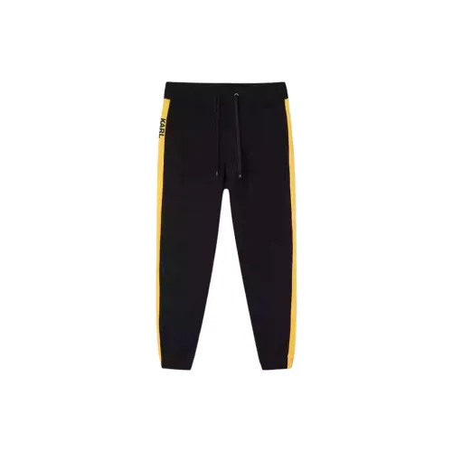 KARL LAGERFELD Вязаные спортивные брюки мужские черные