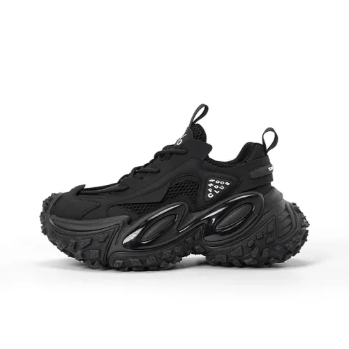 BAIFENHAO Устойчивый к истиранию Увеличивающий высоту Противоскользящий Низкий Топ Тефлоновая подошва Кроссовки Унисекс Черный