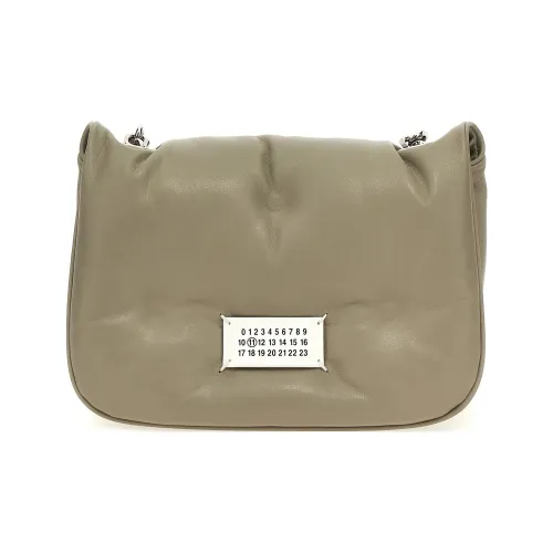 Maison Margiela Glam Slam Овечья кожа Сумка через плечо Маленькая Женская Серый Зеленый