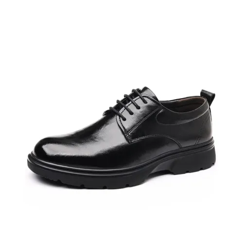 PTLS Повседневные кожаные туфли низкий топ черные мужские