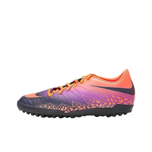 Nike Hypervenom Phelon 2 TF Шипы Противоскользящие Устойчивые к истиранию Футбольные бутсы Мужские Оранжевый Фиолетовый Черный