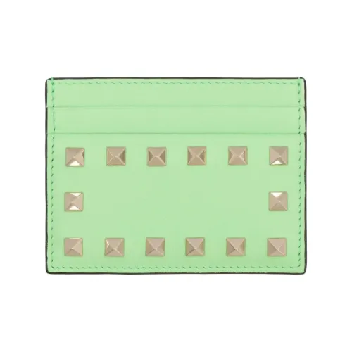 Valentino Rockstud Телячья кожа Держатель для карт Женские Зеленый