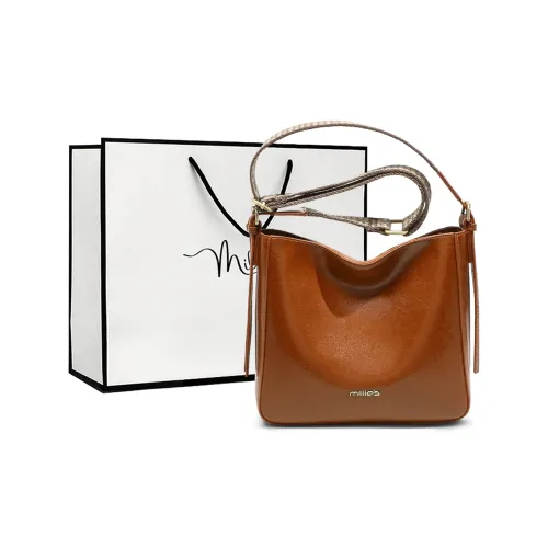 MILLIE'S Сумка-ведро из коровьей кожи с синтетической кожей сумка через плечо женская винтажный коричневый