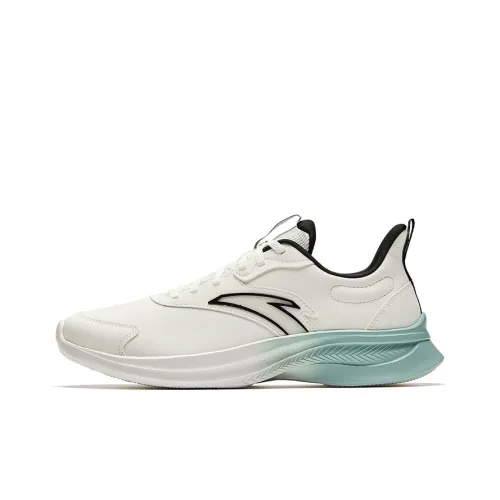 ANTA Hydrogen Run Slip-resistant Abrasion-resistant Low-top Беговые кроссовки Мужские Белый Черный