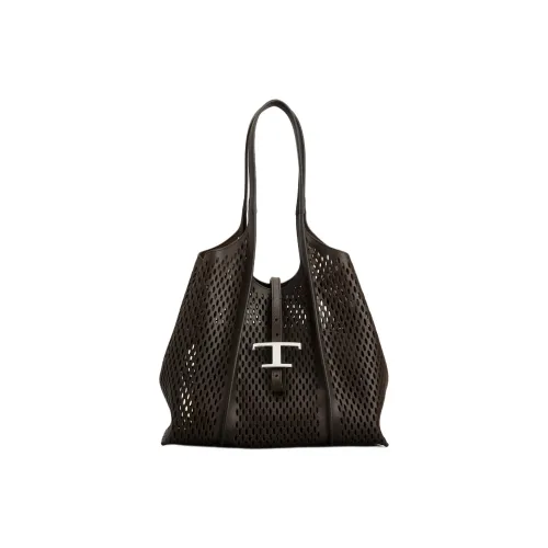 TOD'S Вечный Телячья кожа Тоут Сумка Сумка для покупок Сумка Сумка через плечо Маленькая Женская Коричневая