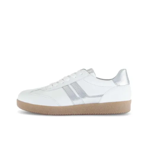 Gabor Модный Slip-Resistant Abrasion-Resistant Легкий Низкий Топ Скейтборд Кроссовки Унисекс Белый