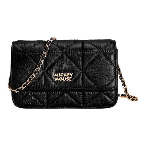 Disney Mickey Series Сумка через плечо из синтетической кожи маленькая квадратная сумка стандартная унисекс черная