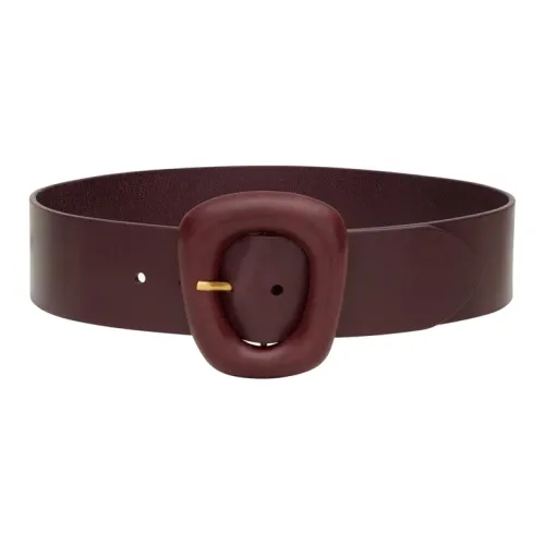 SAINT LAURENT Кожаные ремни Унисекс Красный Ширина 5,5 см