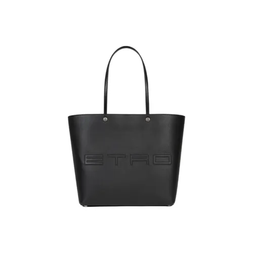 ETRO Кожа Тоут Сумка Сумка для покупок Сумка Сумка через плечо Большая Женская Черная