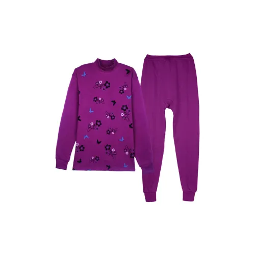 Cotton Gene Thermal Set Women's Fuchsia
