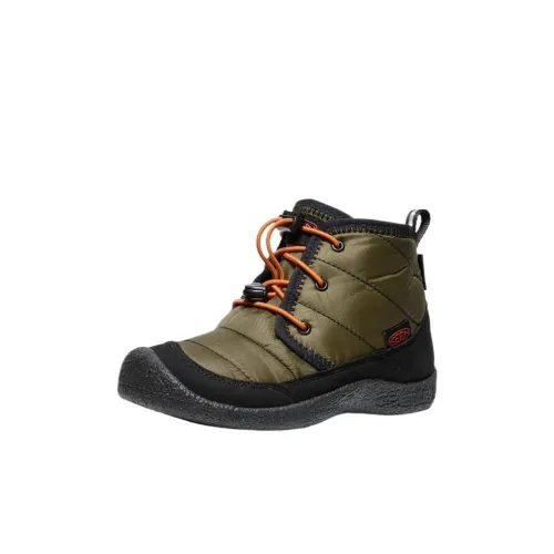 Keen HOWSER II CHUKKA WP Детские утепленные сапоги High Top Армейский зеленый Kids