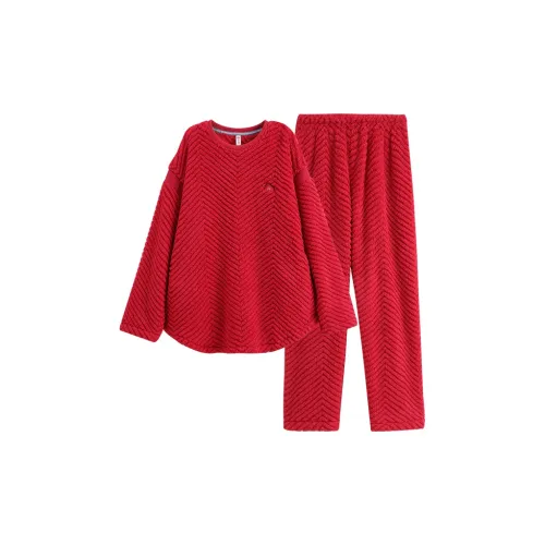 FENTENG FX25940186 Красный Мужской Пижамный Комплект