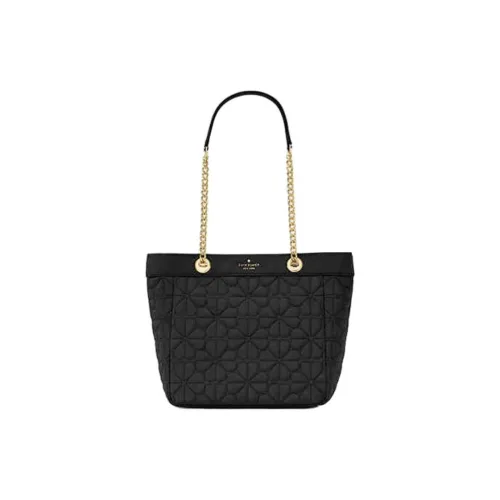 Kate Spade Цветочный дизайн Ткань Тоут Сумка Сумка для покупок Сумка Сумка через плечо Маленькая Женская Черная