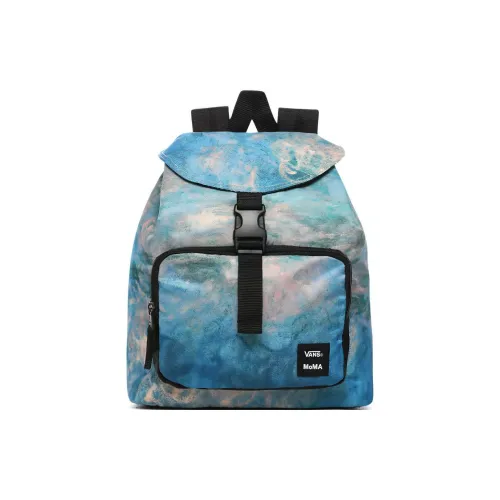 Vans × MoMA Моне Коллаборация Полиэстер Рюкзак Стандартный Унисекс Синий