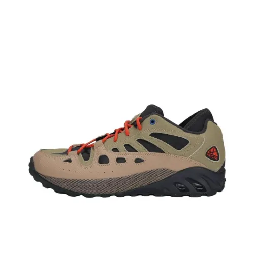 Nike ACG Air Exploraid Slip-resistant Abrasion-resistant Low Top Streetwear Men's Brown Green Найк ACG Air Exploraid Противоскользящий Устойчивый к истиранию Низкий Топ Уличная Обувь Мужская Коричневый Зеленый