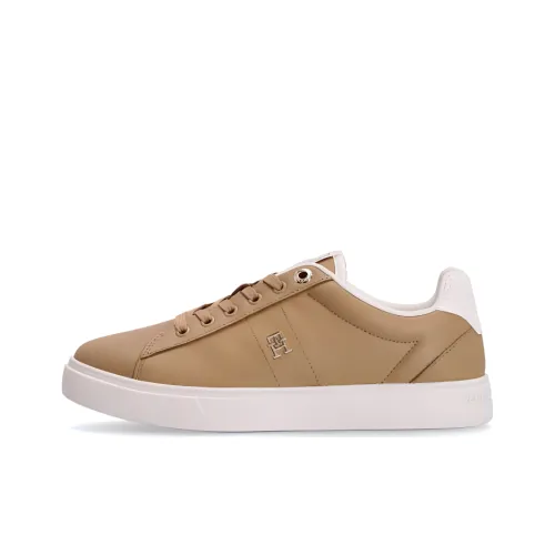 Tommy Hilfiger TH Monogram Скейтборд Кроссовки Низкие Бежево-Абрикосовые Женские