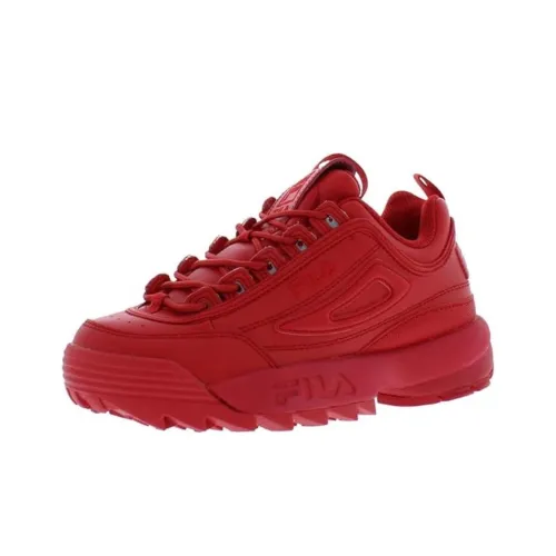 FILA DISRUPTOR II PREMIUM Низкий топ Повседневная обувь Женская Красная