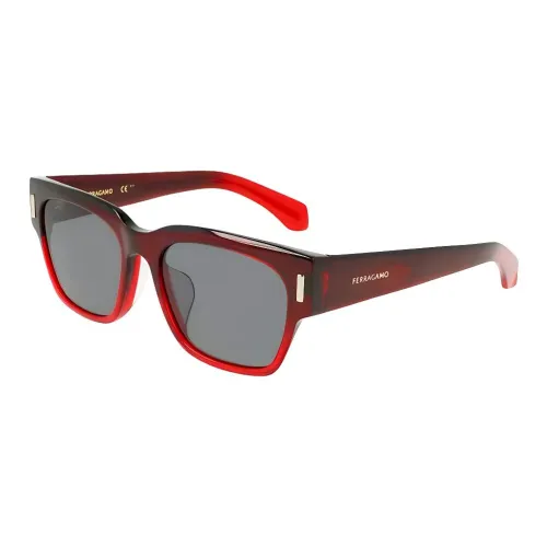 FERRAGAMO Нерегулярная форма Солнцезащитные очки Унисекс Красный