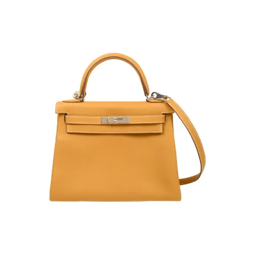 HERMES Kelly Коровья кожа Togo Сумка на одно плечо Женская Коричневая