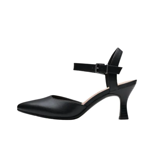 Clarks Kataleyna Cora Грубый каблук Высокие каблуки 7 см Женские Черный