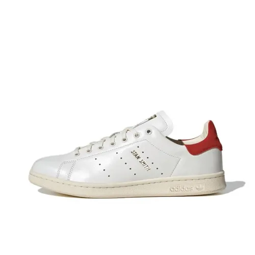 Adidas Originals Stan Smith Lux Амортизация Износостойкие Низкие Кроссовки для скейтбординга Унисекс Белый Красный