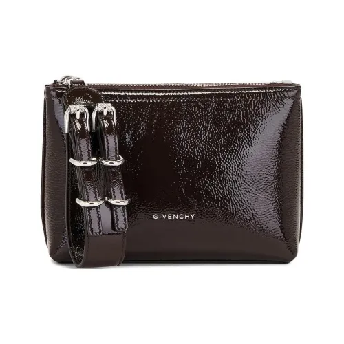 Givenchy Лак Кожаный Клатч Маленький Женский Черный