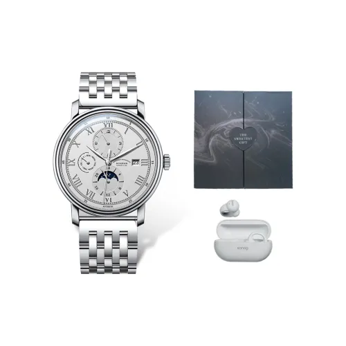 BORMAN Автоматический Механический Механизм Стальной Ремешок Мужские Часы Серебристый Циферблат