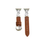 Серебряный Звезда и Луна с кожаной отделкой - коричневый