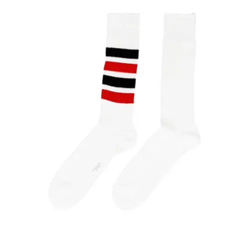 THOM BROWNE Белые Мужские Носки MID до икры