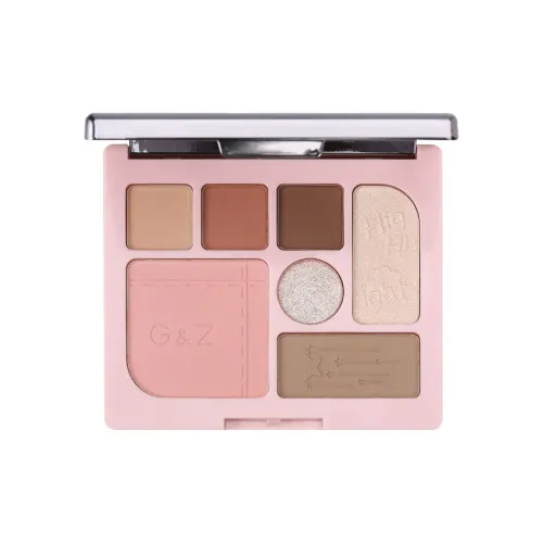 G Z Многоцветный Eye Cheek Компактная Палетка для теней для век Легко смешивается Естественный