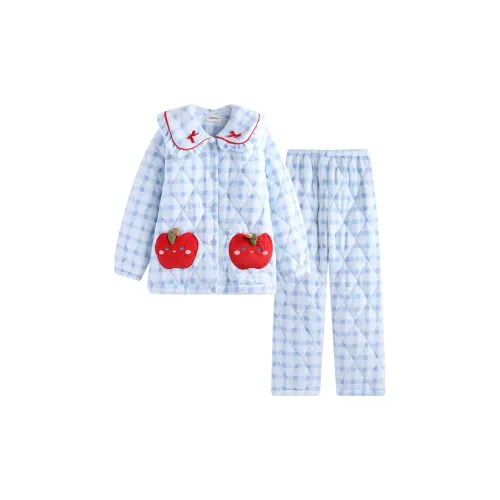 Wabi Town Пижамный комплект женский синий и белый