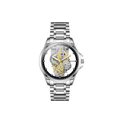 AIYISHI Кварцевый механизм Часы Мужские Часы с открытым механизмом