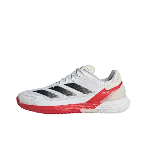 Adidas DEFIANT SPEED 2 Slip Устойчивый к истиранию Низкий Топ Теннисные Кроссовки Мужские Белый Черный Красный
