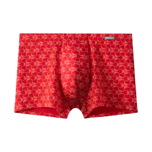 Shuya Boxers Мужской 1 Пачка Китайский Красный