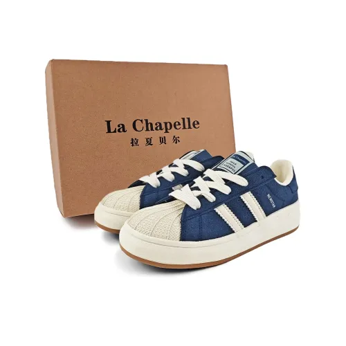 La Chapelle Shell Палец Белый Trainers Устойчивые к истиранию Скейтборд Кроссовки Женские Темно-синий