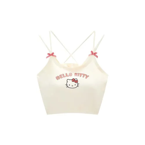 GUKOO x Sanrio Hello Kitty Майка Женская Кремово-Белая