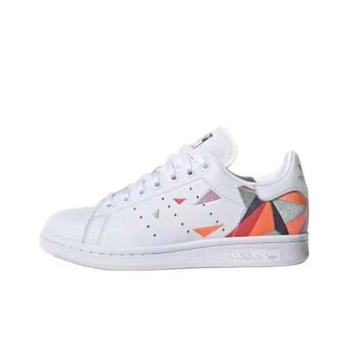 Adidas Originals Stan Smith Slip-Resistant Low Top Скейтборд Кроссовки Женские Белые Апельсиновые