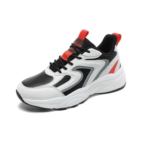 JSWEI Амортизация Устойчивость к истиранию Баланс Низкий Топ Толстая подошва Кроссовки Женские Бежевый Черный Оранжевый