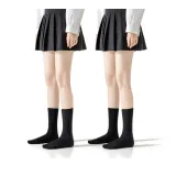 [Высокие носки 24 см] Черный, 2 упаковки