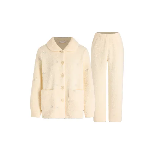 MY BODY Пижамный комплект Женские Чисто белый Снежинка