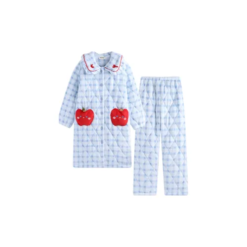 Wabi Town Пижамный комплект женский синий и белый