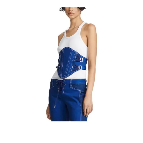 DION LEE Джинсовый синий Женские корсеты для талии