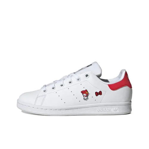 Adidas Originals Stan Smith Slip Resistant Abrasion Resistant Легкий Низкий Топ Кроссовки для скейтбординга Женские Белые Красные